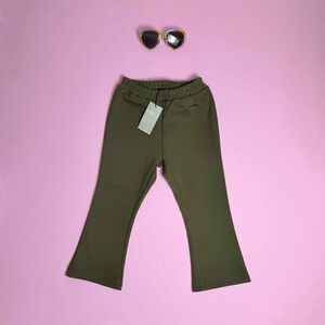 NWT Korean Clothing Brand Bemon| Girls Flared Pants Olive Green| Size 4-5T